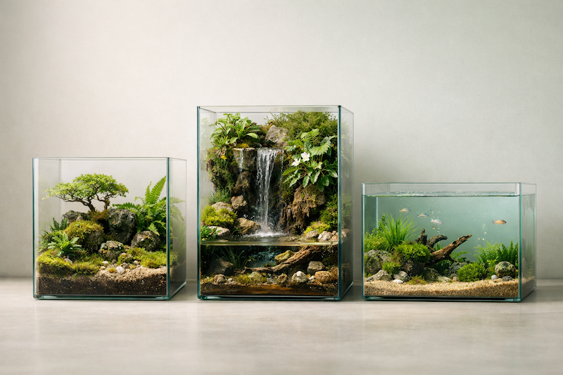 الأحواض الزجاجية البيئية